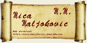 Mića Maljoković vizit kartica